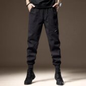 男秋冬季 加绒厚保暖卫裤 束脚男装 清仓捡漏外贸原单尾货休闲裤 长裤