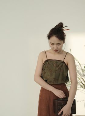 言午葵原创设计仿香云纱印花