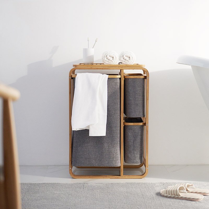 日式浴室卫生间脏衣篮大号洗衣篮脏衣篓布艺卧室脏衣物收纳筐家用