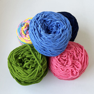 线单股粗毛线团棉鞋 只是线 勾鞋 165g大团细冰条线钩拖鞋 diy 150g