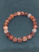 复古即时尚 轻奢8mm 原创手作牛血红胶花水晶手串时尚