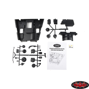 B0256 RC4WD DefenderD90路虎卫士TDI发动机舱套件主体 2015