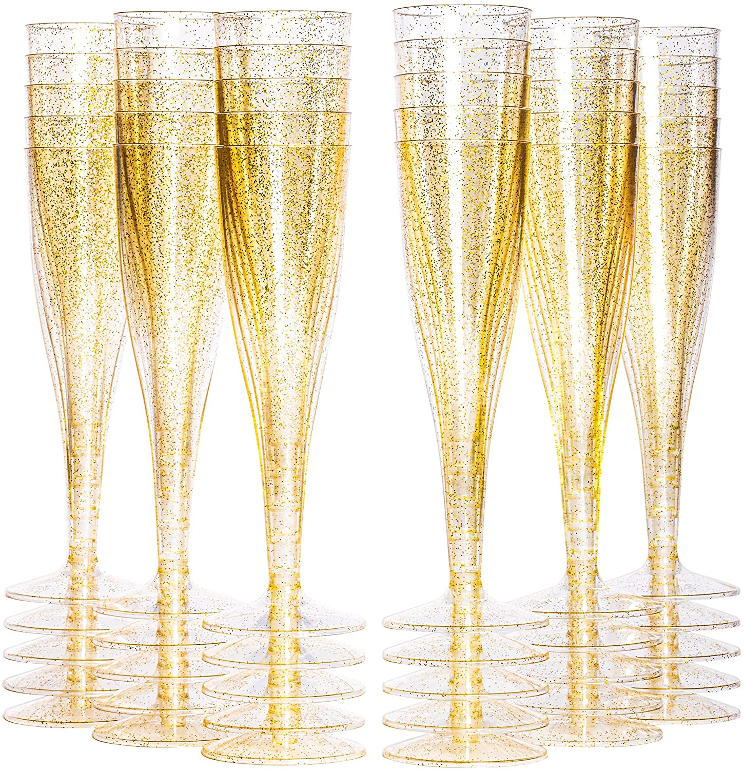 6.5oz一次性香槟杯金粉细长葡萄