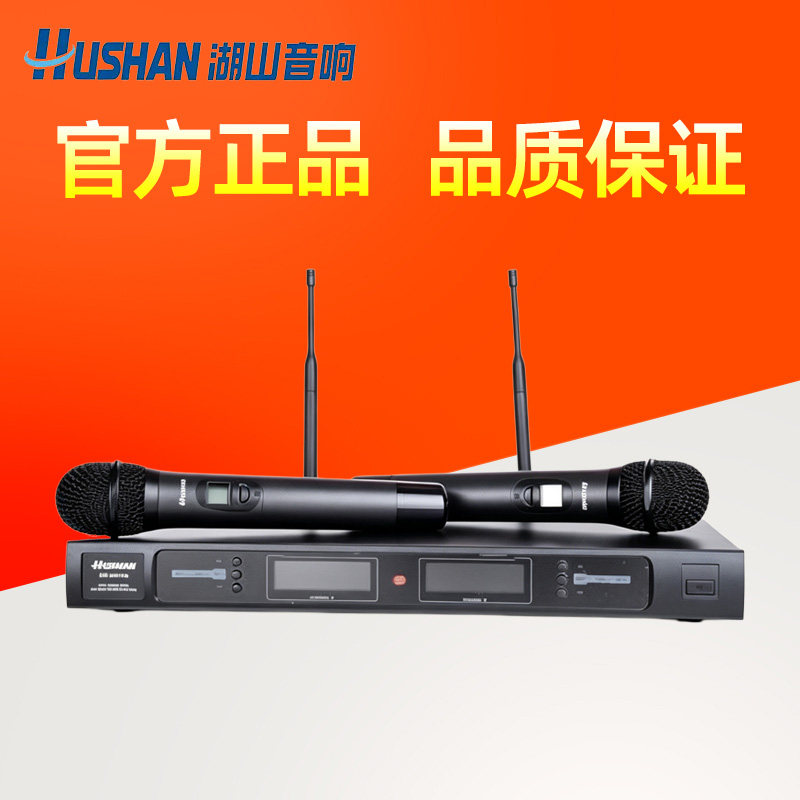 湖山（HUSHAN）DS-U310A无线话筒U段会议主持专业话筒  (一拖二）