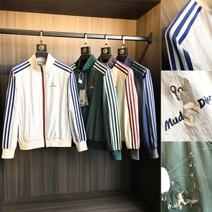 帅气十足！织带拼接！秋季撞色防泼水百搭立领户外运动立领夹克男