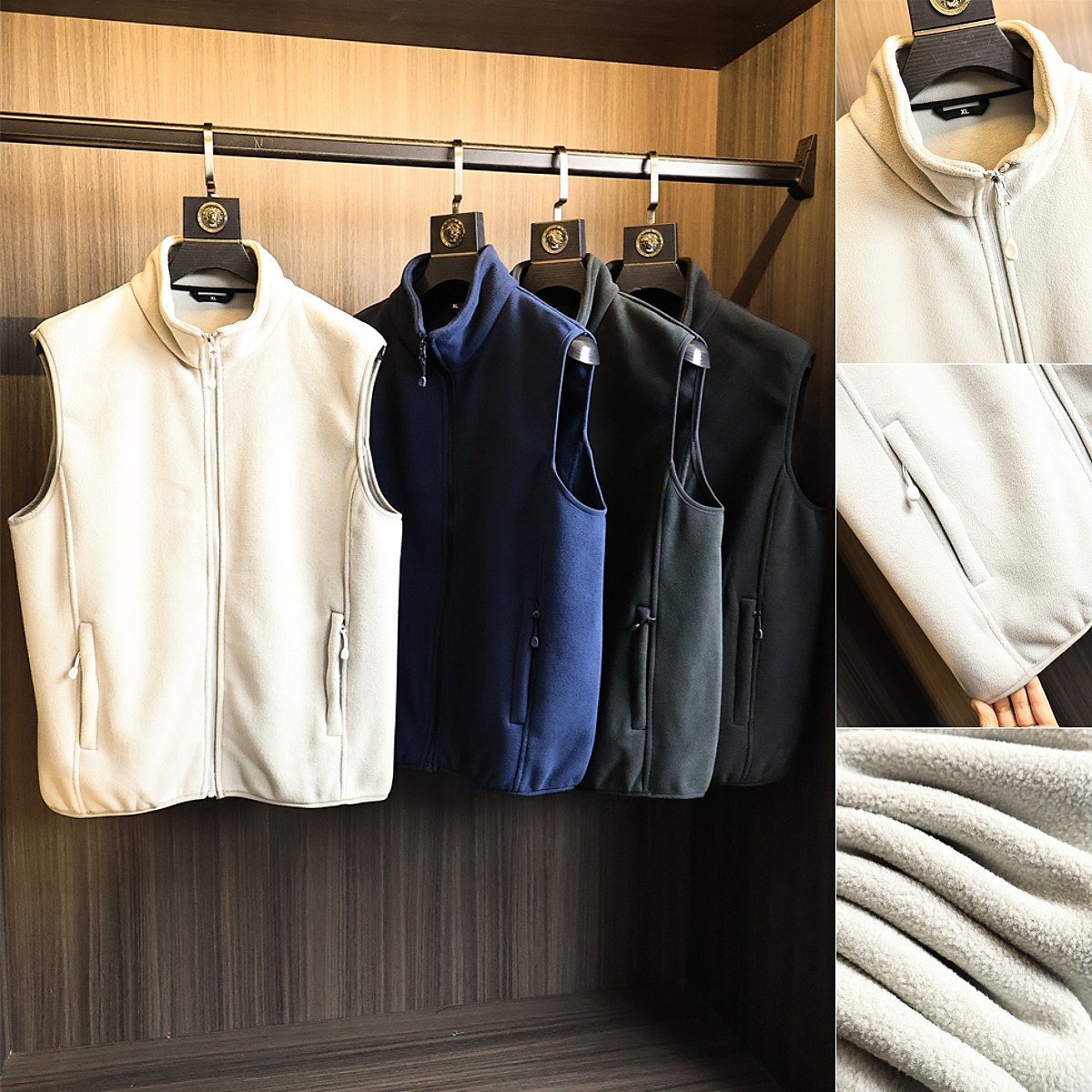 户外高密防风摇粒绒！马甲外套潮