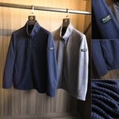 秋冬男士 H家牛货 膨体摇粒绒 肌理方格绒户外保暖抓绒衣立领夹克