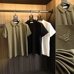 档次感十足 超细针织华夫格 2025年夏季男士轻商务短袖翻领Polo衫