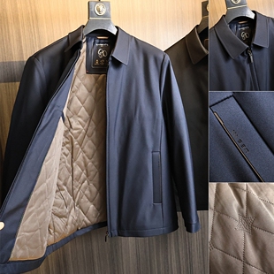 行政商旅系列!绗棉保暖!秋冬男士抗皱挺括百搭翻领夹棉棉衣外套