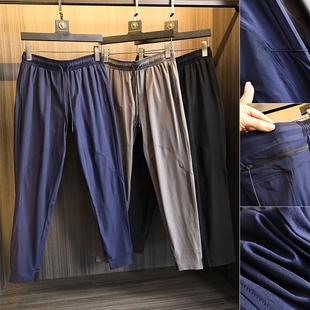 后腰带口袋 骑行裤 夏季 男士 健身裤 户外运动束脚休闲裤 跑步裤