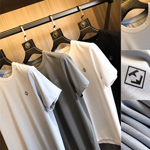 混纺桑蚕丝科技凉感索L娜！T恤