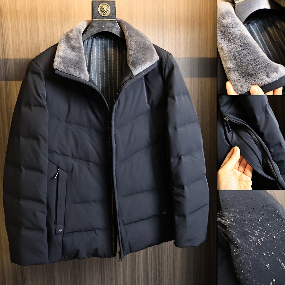 高端90绒无缝压胶充绒保暖羽绒服