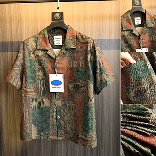 巴洛克碎花 衬衫 2025年夏季 夏威夷沙滩宽松短袖 男士 泰风雅痞范