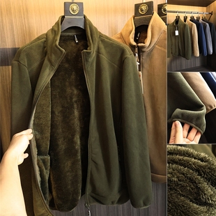 走商场订单 纯色抓绒衫 摇粒绒 秋冬男士 连帽夹克 珊瑚绒 柜299