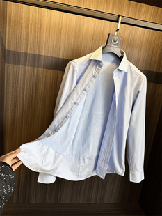 加厚bb绒 高密斜纹 秋冬时尚 商务加绒翻领长袖 潮 G货 衬衫 柜299