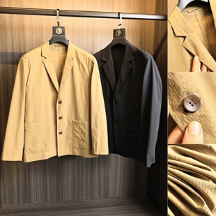 轻薄款 春秋男士 肌理弹力舒适商务平驳领西服外套 H家撤柜 柜499
