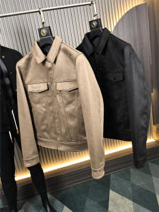高端西班芽订单 复古美式 春季 高级麂皮绒男士 夹克外套 男士 柜1k
