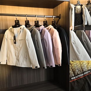 冬季 压胶绗棉 户外防风防水连帽棉衣夹克男 石墨烯发热 柜2.9k