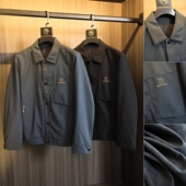 格子提花 纯色轻商务休闲翻领通勤夹克外套 男士 丝滑牛奶丝 秋季