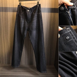 四面弹 长裤 2025年春季 弹力百搭直筒休闲牛仔裤 男士 精品黑牛系列