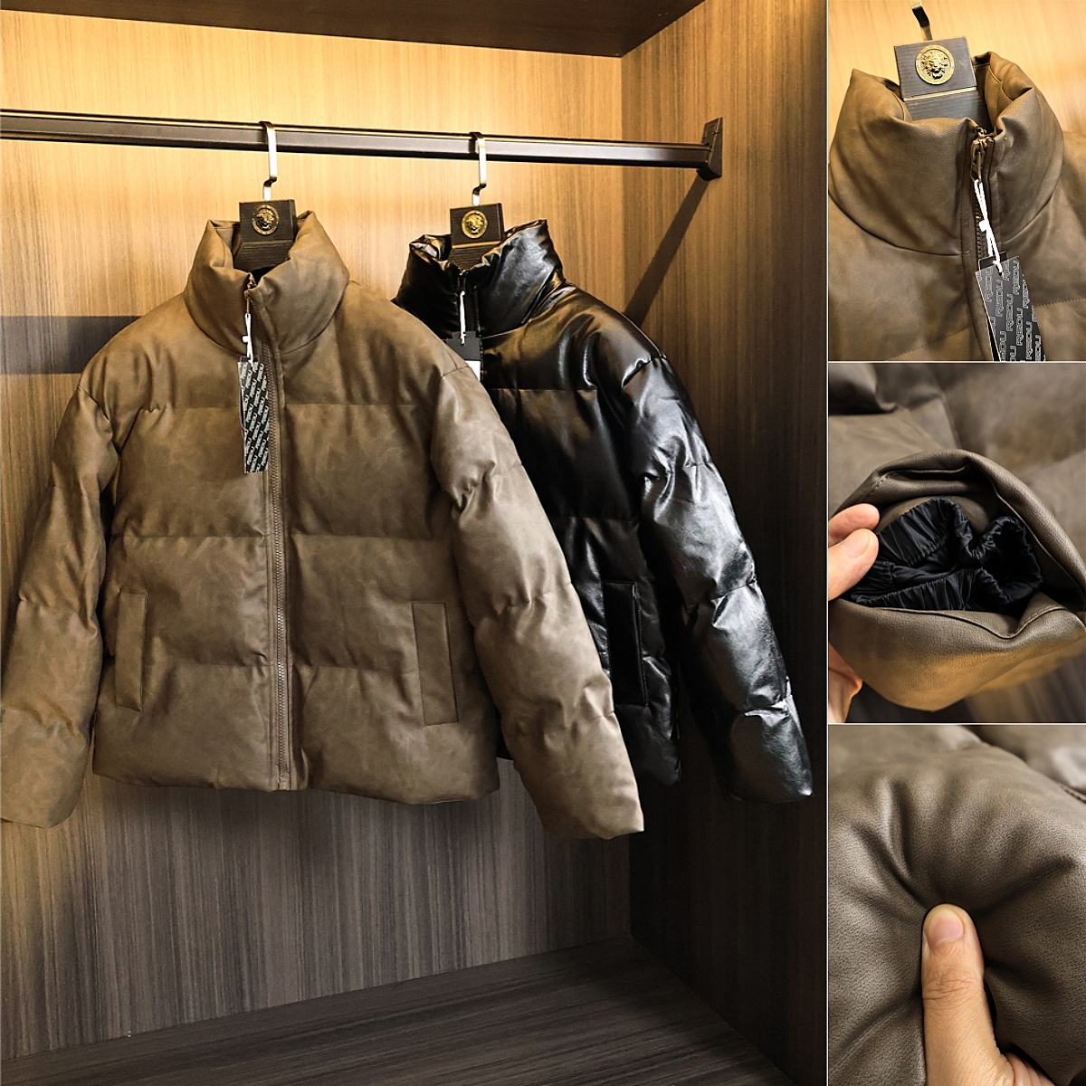 哑光水洗PU皮！棉服棉衣外套潮