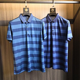 宽条纹亲肤通勤 Polo衫 夏季 商务透气吸湿凉感短袖 男士 超值推荐