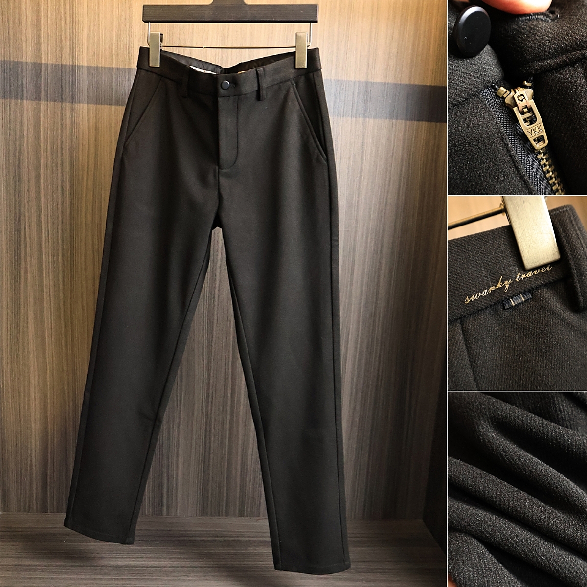 撤柜高货！毛呢感！秋冬男士行政商务通勤加厚保暖直筒休闲裤西裤