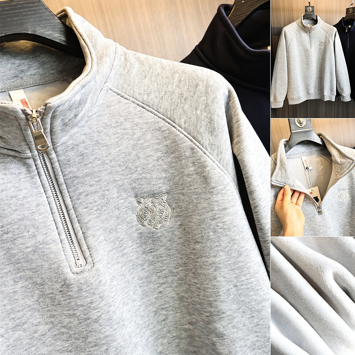 虎头刺绣！加绒加厚！长袖卫衣潮