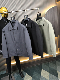 廓形翻领时尚 走商场订单 男士 春季 商务休闲夹克外套 肌理感提花