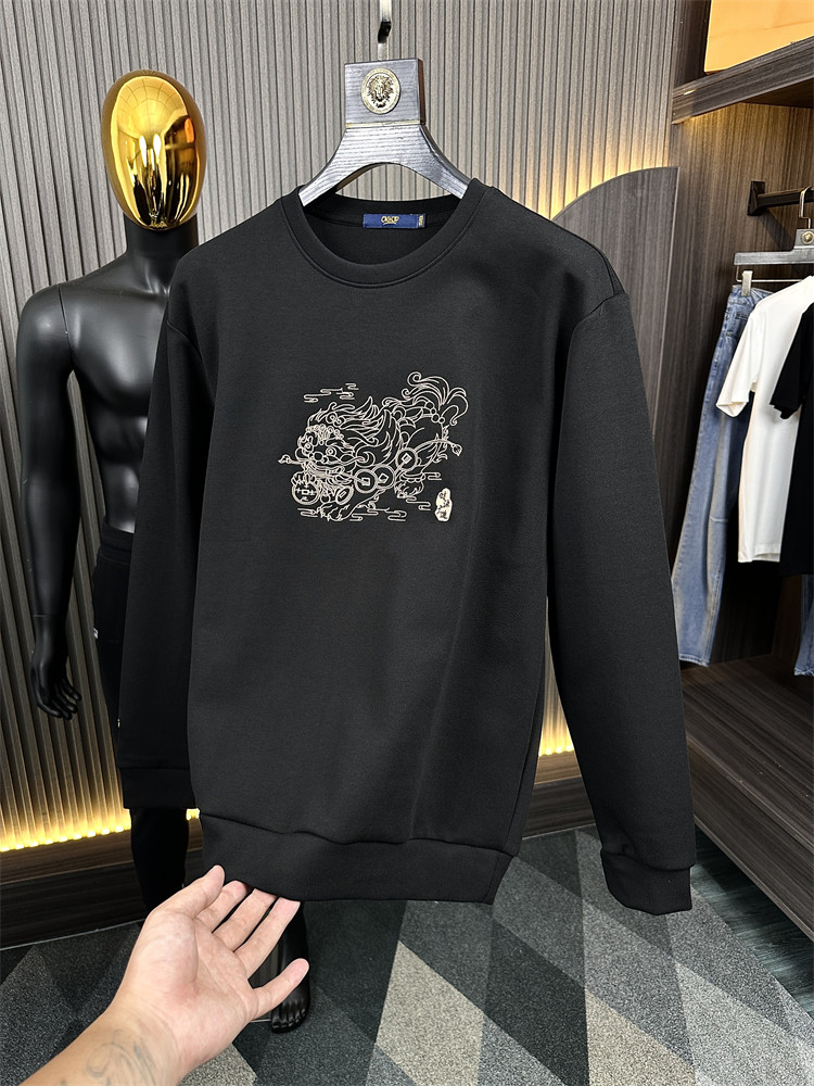 G货~原货！“财源广进”绣！柜400+！秋季男士毛圈时尚圆领卫衣潮,男装,卫衣,淘宝优惠券,粉丝福利购,淘宝优惠卷