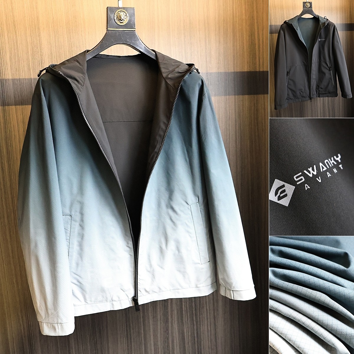 H家~渐变色两面可穿！休闲夹克潮