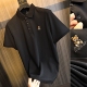 夏季 重工小熊刺绣 男士 纯色商务翻领短袖 潮 G货 POLO衫 珠地网眼
