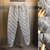 内胆 90绒 秋冬男士 可做冲锋裤 全压胶充绒打底保暖束脚羽绒裤 潮