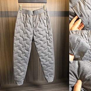 全压胶充绒打底保暖束脚羽绒裤 可做冲锋裤 秋冬男士 90绒 潮 内胆