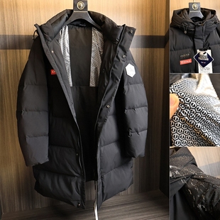 冰天雪地！抗寒零下30°！秋冬高端中长款御寒90鸭绒连帽羽绒服男