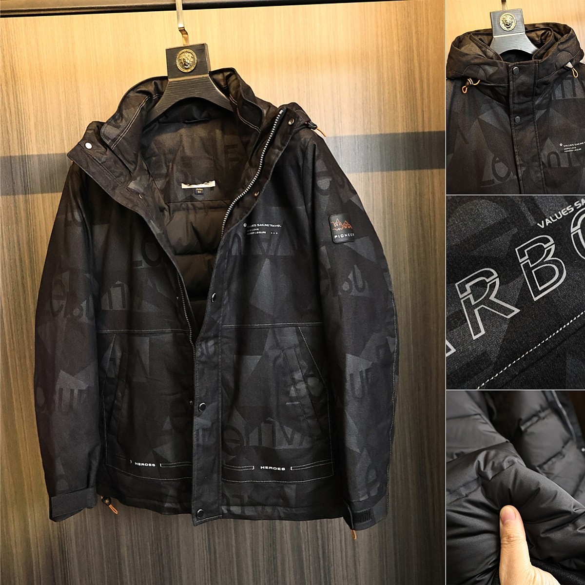 好价 600蓬的蓬松度！冬季户外防风防水压胶90白鸭绒连帽羽绒服男,男装,羽绒服,淘宝优惠券,粉丝福利购,淘宝优惠卷