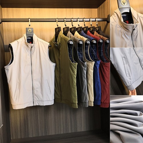 外贸订单！内里薄棉！秋冬男士纯色百搭捡漏轻薄保暖马甲背心外套