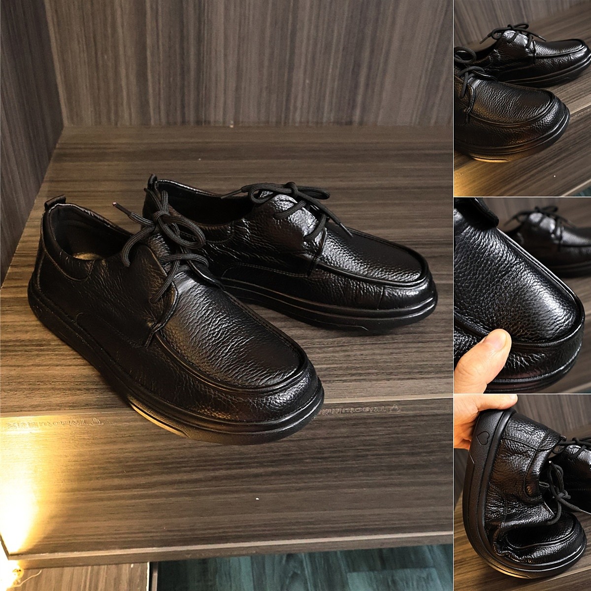 头层牛皮 微微Q弹！秋季男士纯色百搭日常商务通勤休闲皮鞋豆豆鞋,流行男鞋,休闲皮鞋,淘宝优惠券,粉丝福利购,淘宝优惠卷