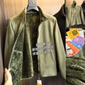 秋冬男士 复合海狮绒 双面可穿 纯色加绒加厚保暖抓绒衣立领夹克