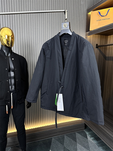 纯色V领OZ版 秋冬男士 宽松百搭外搭棉衣棉服潮 限定23S道袍款 国风