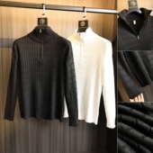 轻熟慵懒风 提花质感高级细腻保暖半拉链针织衫 线下799 秋冬男士