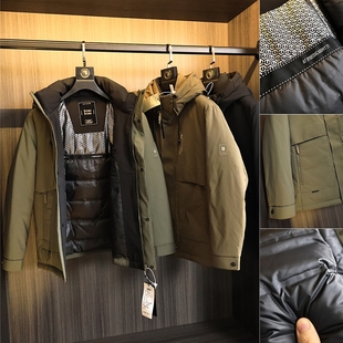 高端线！板正笔挺有型！秋冬男士户外山系保暖90绒子连帽羽绒服潮