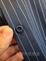 "G quality!" Seamless adhesive series! A classic striped business casual lapel long-sleeved shirt for men in autumn thumbnail 4