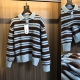 走西班牙订单 潮 日常潮流百搭翻领针织衫 色织条纹 秋冬高端男士