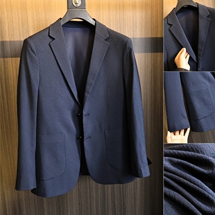 2025年春季 高端肌理提花 轻商务休闲轻奢平驳领西服潮 级 线下千元