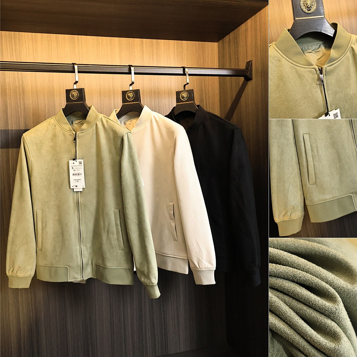 Z系 档次感十足！秋冬男士纯色复古麂皮绒棒球领开衫时尚夹克外套,男装,夹克,淘宝优惠券,粉丝福利购,淘宝优惠卷