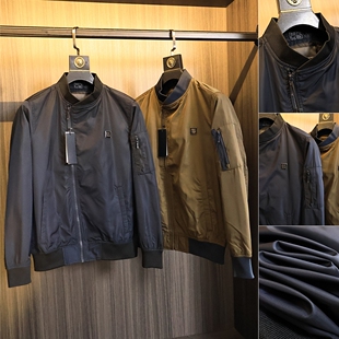 男士 秋季 纯色棒球领百搭宽松夹克潮 出欧洲订单 40D轻量化面料