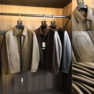 秋冬男士 進口皮料 细腻商务翻领PU皮皮衣夹克潮 立体裁剪 超赞