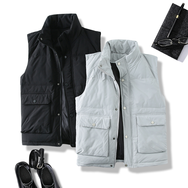 高蓬松白鸭绒！抗风保暖！马甲