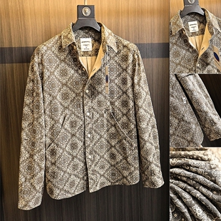 男士 OS版 美式 复古腰果花 衬衫 2025年春季 休闲百搭翻领长袖 柜1k